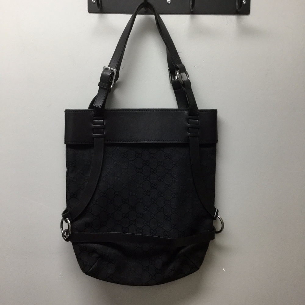 Gucci black GG Canvas Tote